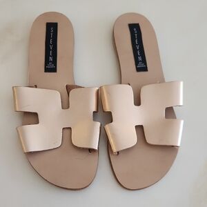 Steve Madden Women's Golden Slide Sandals